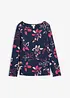 T-shirt manches longues à imprimé floral, bonprix