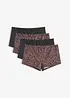 Lot de 4 boxers femme en microfibre lisse, bonprix