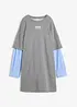 Robe sweat oversize à manches chemise, bonprix