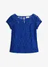 Blouse manches courtes en dentelle, bonprix