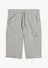 Bermuda cargo long en sweat 100% coton, regular, bonprix