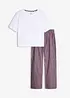 Pyjama avec pantalon tissé, bonprix