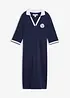 Robe longueur genou en tissu éponge avec col polo, bonprix