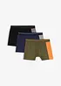 Lot de 3 boxers midi coton, bonprix