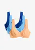 Lot de 3 soutiens-gorge coton à armatures, bonprix