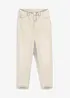 Jean mom taille haute, cropped, peu extensible, bonprix