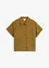 Chemisier manches courtes 100% lin, bonprix