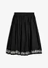 Jupe midi brodée, bonprix
