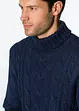 Pull col roulé à motif torsadé, bonprix