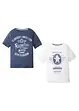 Lot de 2 T-shirts garçon en coton, bonprix