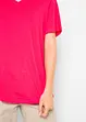 Lot de 5 T-shirts longs amples à col en V, manches courtes, bonprix