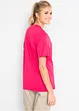 Lot de 5 T-shirts longs amples à col en V, manches courtes, bonprix