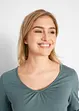 T-shirt manches longues en coton à finitions élastiquées, bonprix