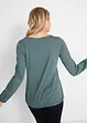 T-shirt manches longues en coton à finitions élastiquées, bonprix