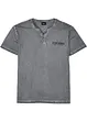 T-shirt col tunisien, aspect délavé, 100% coton, bonprix