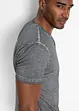 T-shirt col Henley, manches courtes et aspect délavé, bonprix