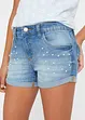 Short en jean fille orné de perles, bonprix