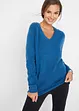 Pull en maille col V, bonprix