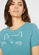 T-shirt manches courtes avec imprimé chat, bonprix