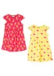 Lot de 2 robes estivales fille en coton, bonprix