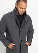 Veste d'extérieur, aspect laine, avec empiècement sweat amovible, bonprix