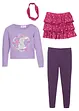 T-shirt, jupe, legging, bandeau de cheveux (Ens. 4 pces.) fille, bonprix