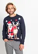 Pull en maille fine avec motif de Noël, bonprix