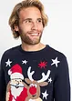 Pull en maille fine avec motif de Noël, bonprix