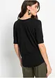 T-shirt col V en viscose, bonprix