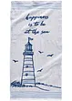 Serviette de toilette motif phare, bonprix