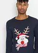 Pull en maille fine avec motif de Noël, bonprix