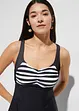 Tankini long (ens. 2 pces) avec bas de maillot taille haute, bonprix