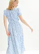 Robe midi en jersey de coton avec large smock à la taille, bonprix