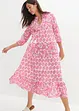 Robe longue froissée en coton avec poches, bonprix