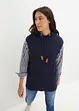 Pull sans manches à capuche, oversize, bonprix