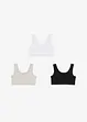 Lot de 3 brassières fille, bonprix