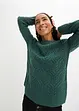 Pull à col rond avec motif torsadé, bonprix