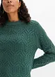 Pull à col rond avec motif torsadé, bonprix