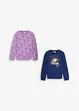 Lot de  2 sweat-shirts fille, bonprix