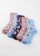 Lot de 5 paires de chaussettes enfant à bord festonné, bpc bonprix collection