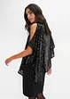 Robe à sequins avec haut effet cape, bonprix