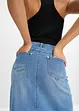 Jupe en jean extensible, taille haute, bonprix