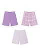 Lot de 3 shorts en jersey 100% coton, bonprix