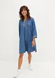 Robe en jean avec broderie, bonprix