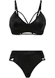 Brassière et string ouvert avec wet look (Ens. 2 pces.), bonprix