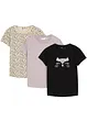 Lot de 3 T-shirts fille en coton, bonprix