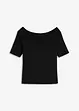 T-shirt encolure Bardot en viscose extensible, bonprix