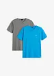 Lot de 2 t-shirts coupe confort, bonprix