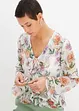 Blouse imprimée à volants, bonprix