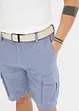 Bermuda cargo avec lin et ceinture, Regular Fit, bonprix